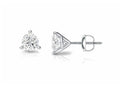 Martini 3-Prongs Diamond Stud Earrings
