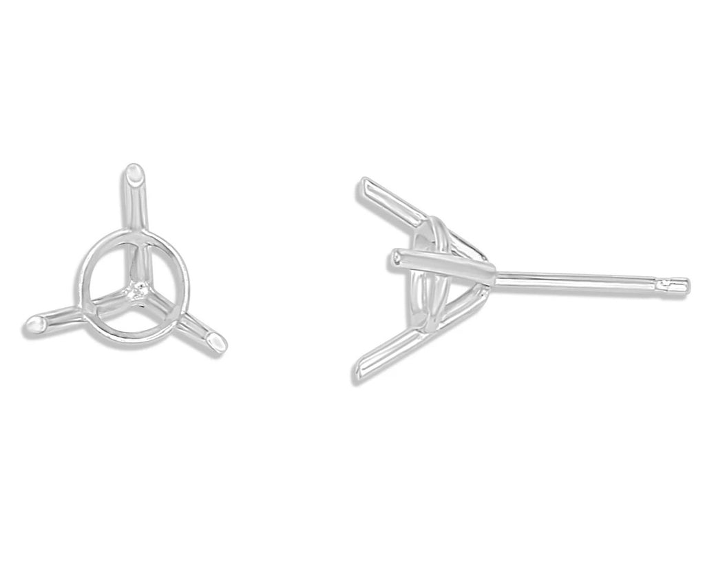 Martini 14k Gold Stud Earring Mountings (priced per piece single stud)