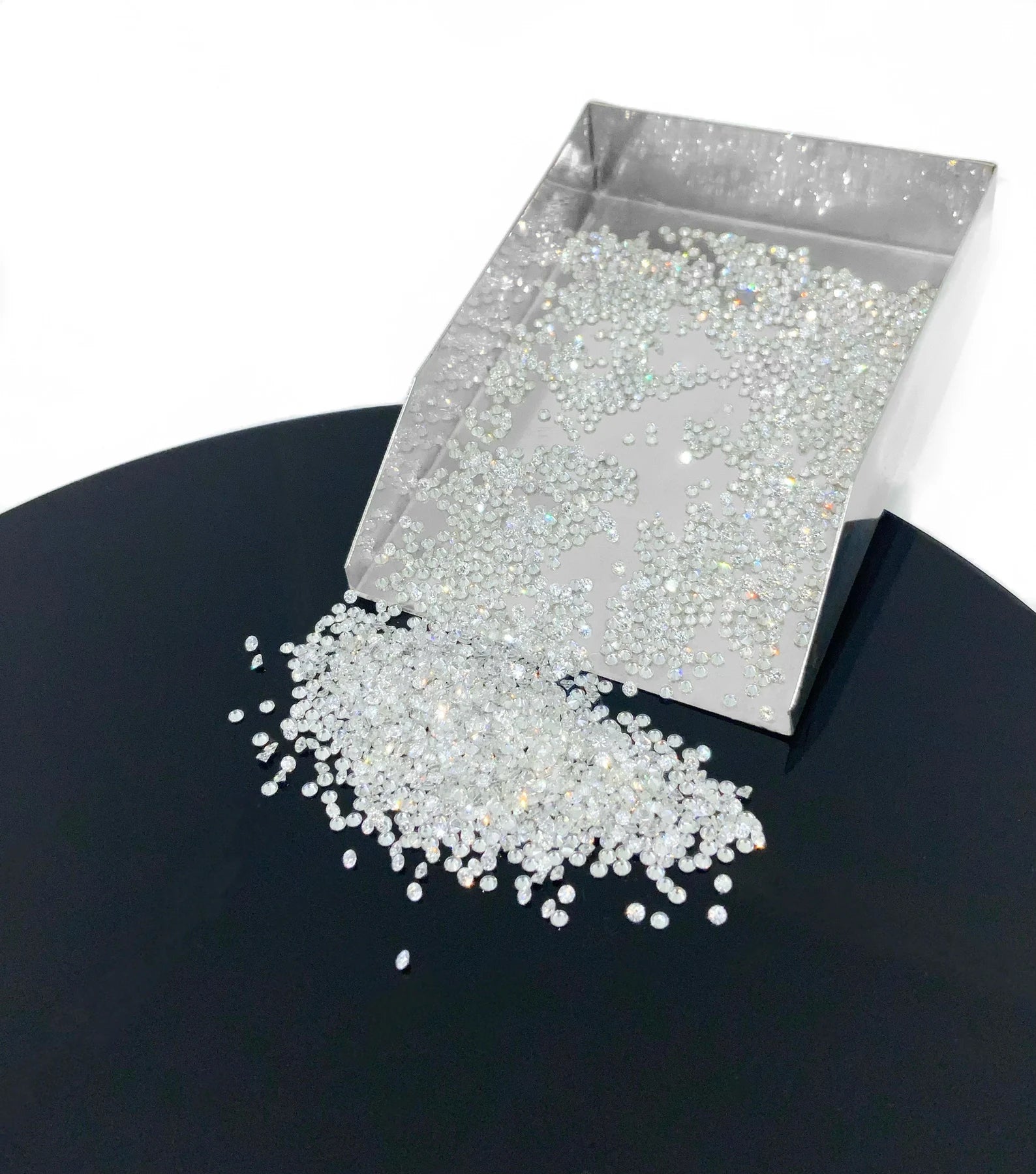 1.3mm CVD Lab Grown Diamond Melee: DEF VS Round Brilliant Cut