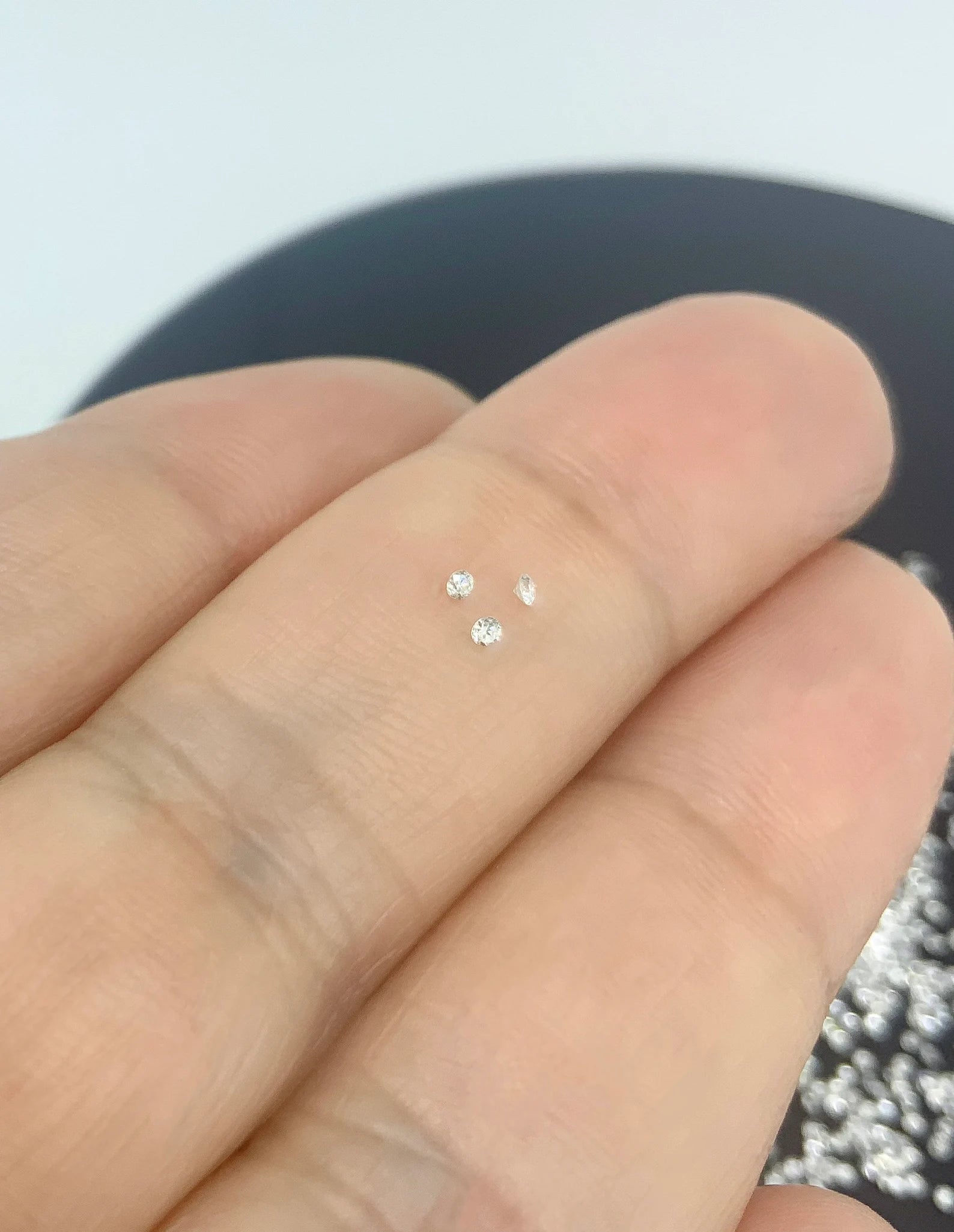 1.3mm CVD Lab Grown Diamond Melee: DEF VS Round Brilliant Cut
