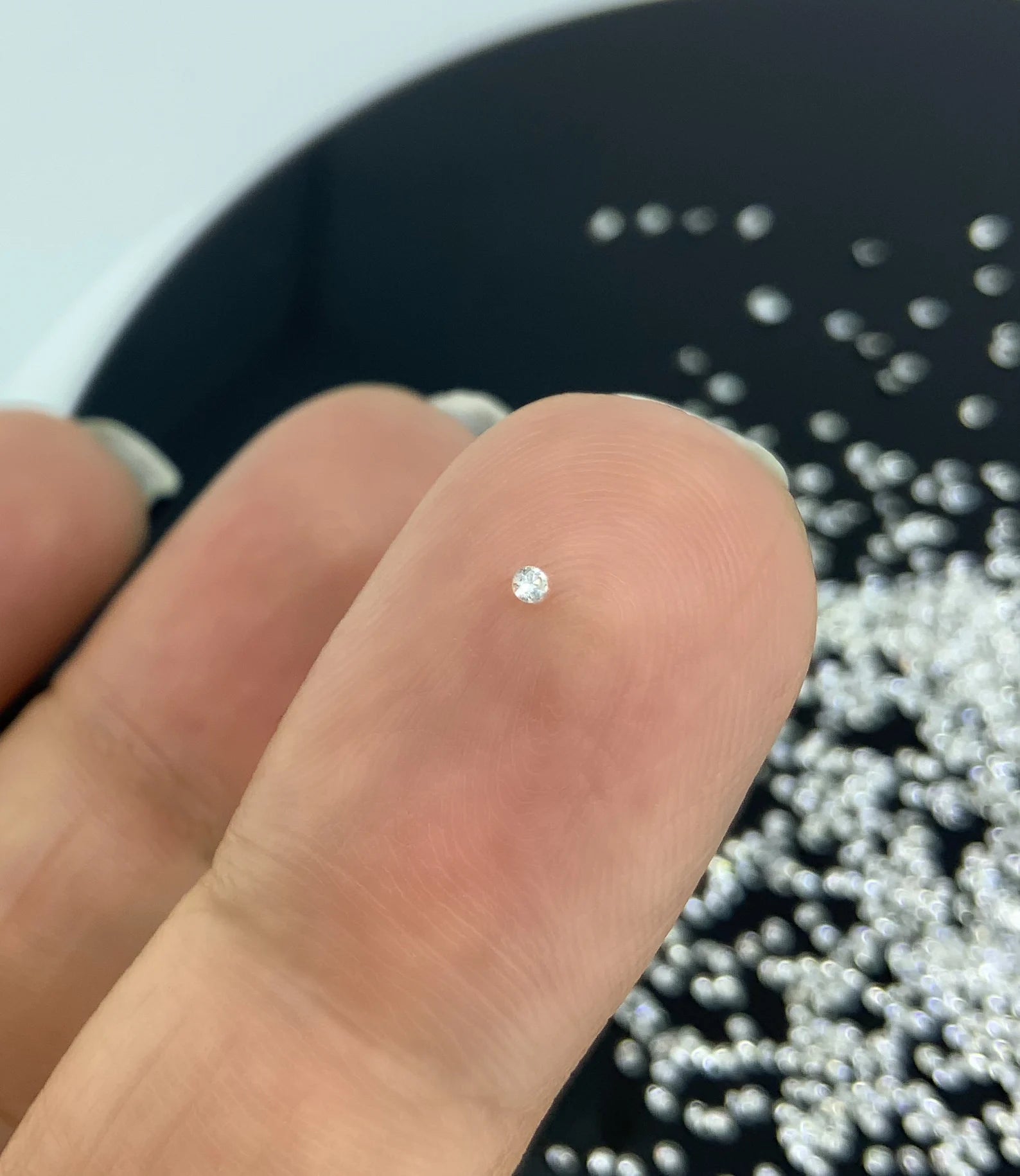 1.3mm CVD Lab Grown Diamond Melee: DEF VS Round Brilliant Cut