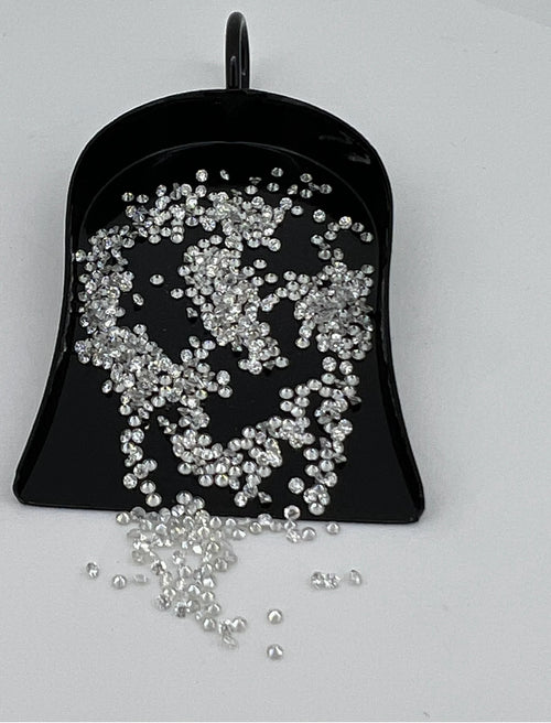 1.4mm CVD Lab Grown Diamond Melee: DEF VS Round Brilliant Cut