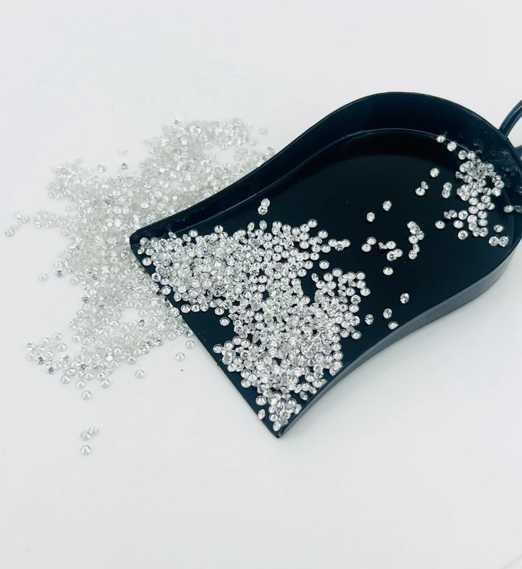 1.5mm CVD Lab Grown Diamond Melee: DEF VS Round Brilliant Cut