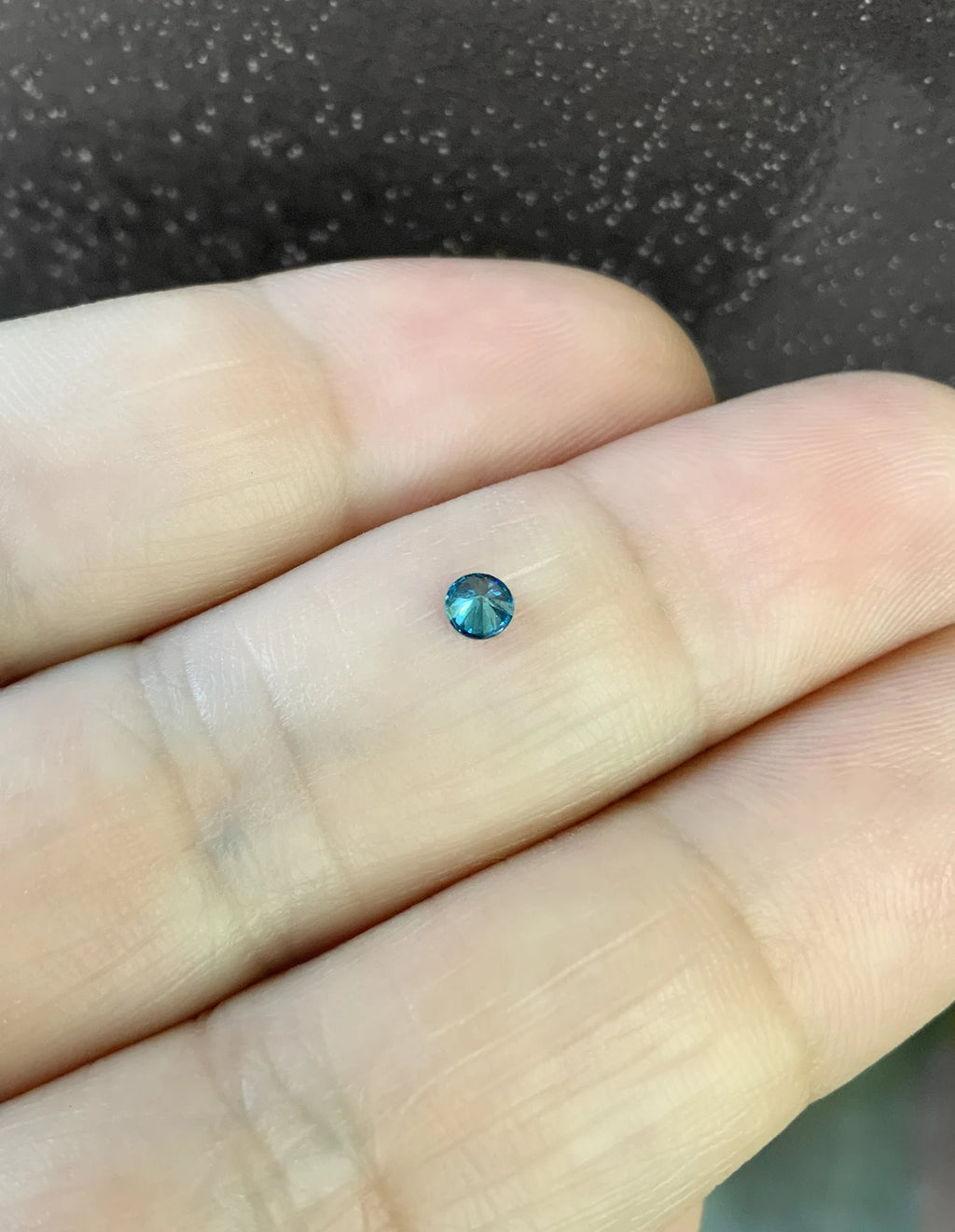 1.5mm Blue Lab Grown Diamond: Fancy Vivid Blue VS Round