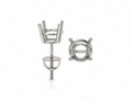 Round Stud 14k Gold Earring Mountings (priced per piece single stud) Screw-back
