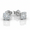 4 Prongs Diamond Stud Earrings